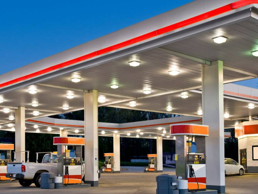 Fuel forecourt at a convenience retail site